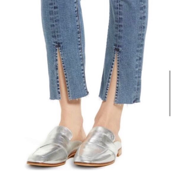 HUDSON // nico midrise ankle straight reverie vtg moxie denim slit raw hem jeans - Picture 2 of 13